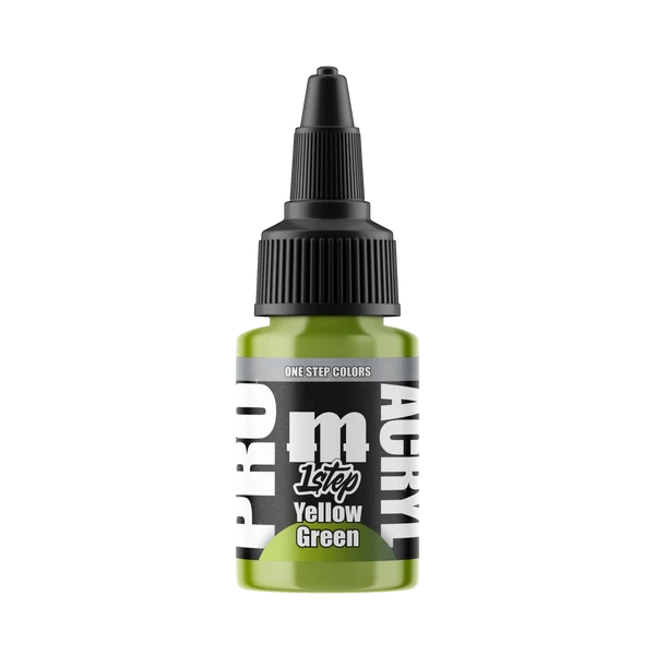 yellow green paint bottle